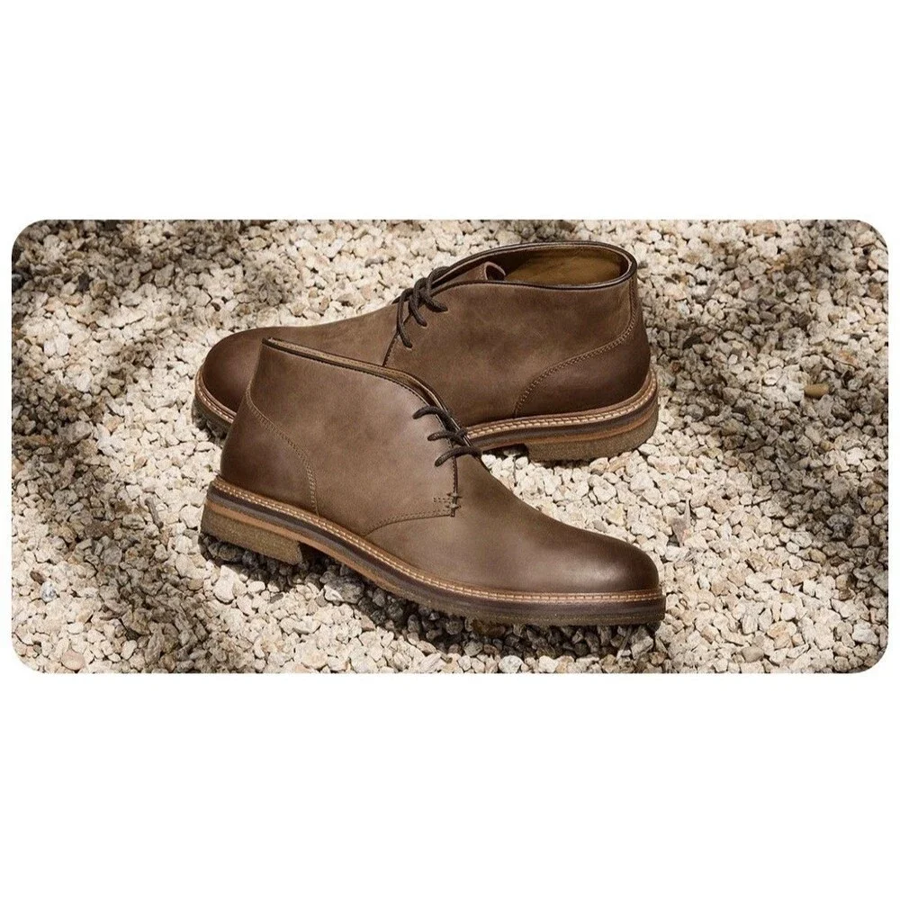 NEW JOHNSTON & MURPHY CALDER CHUKKA BROWN OILED FULL GRAIN LEATHER Men 8 M